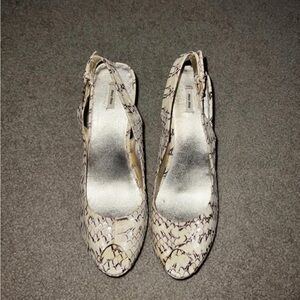 MIU MIU snake skin wedges